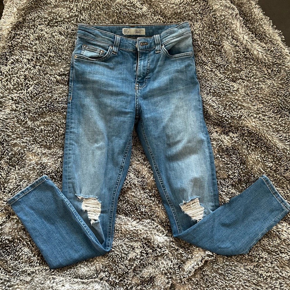 Topshop Jamie jeans light wash W26 L28